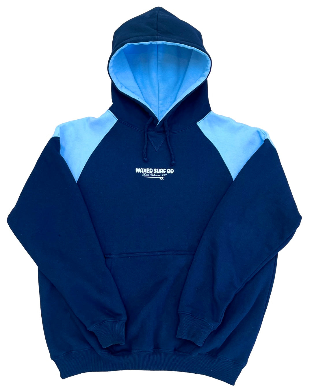 Baby Blue & Navy Panel Hoodie