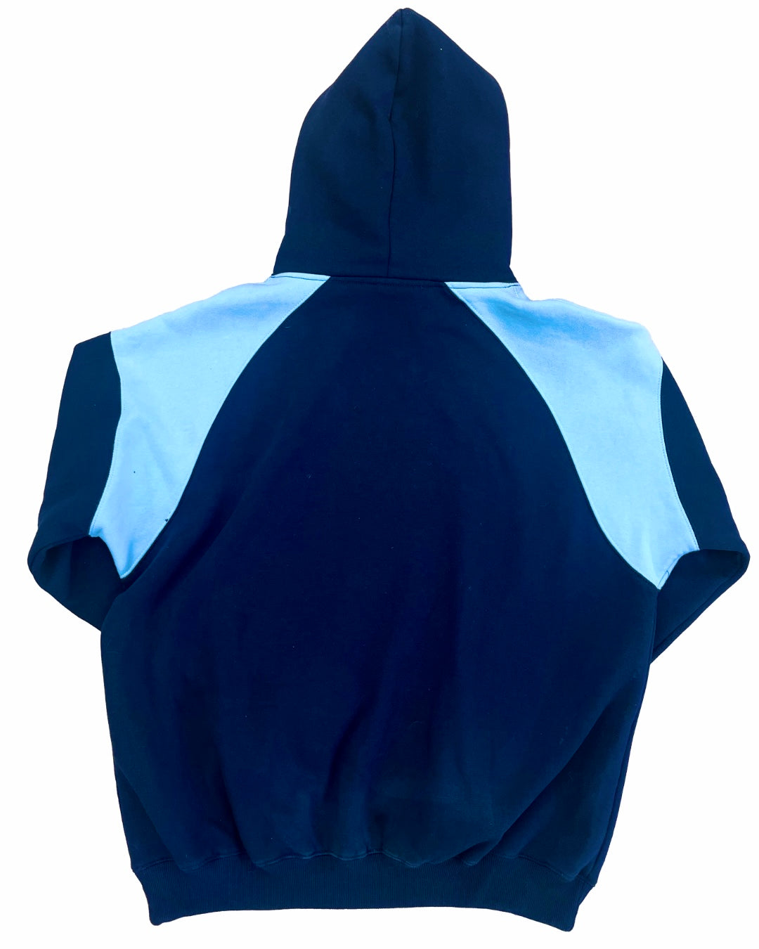 Baby Blue & Navy Panel Hoodie